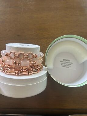 Bomb Party Spring Stack 2025 Rose Gold & Blush Stackable Bracelet